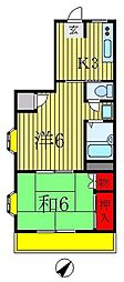 メゾン梅沢きよしケ丘 2Kの間取図画像