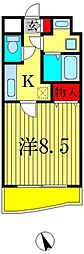 シャルム南流山弐番館 1Kの間取図画像