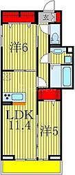 NobleFerroA 2LDKの間取図画像