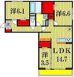 argento 3LDKの間取図画像