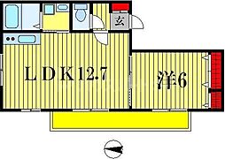 クラリス八柱 1LDKの間取図画像