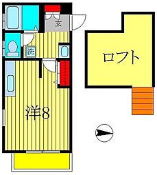ヒューマンパレス新松戸2 ワンルームの間取図画像