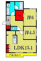 ソフィア南流山 2LDKの間取図画像