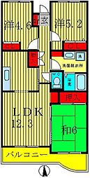 メゾン・ド・ベール早稲田3 3LDKの間取図画像