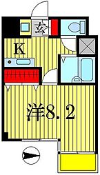 日創北小金ビル 1Kの間取図画像
