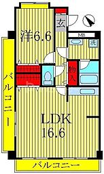 ウイングコート 1LDKの間取図画像