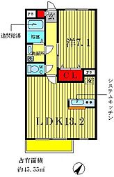 Nuages 1LDKの間取図画像