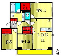 Maison Amie A 3LDKの間取図画像