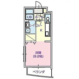 ハイトピア神戸北II 1階1Kの間取り