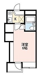 アルファ・所沢 1階1Kの間取り