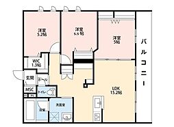 Regalo Natsume 4階3LDKの間取り