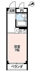 エスポアール・飯能 ワンルームの間取図画像