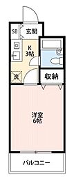 グランドフォード 1Kの間取図画像
