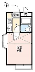 プラザドゥカルティエ 1Kの間取図画像