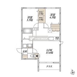 エテルナ 2LDKの間取図画像