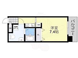 CASSIA塚本（旧フェアステージ塚本） 5階1Kの間取り