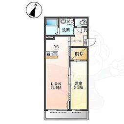suite terrace relier 1階1LDKの間取り