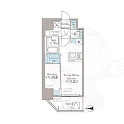 エスリードレジデンス ザ・グラン大阪ノア 1LDKの間取図画像