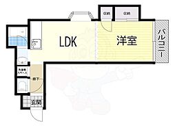 ネオハイツ新淀川 1DKの間取図画像