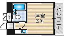 エスティライフ姫島公園 ワンルームの間取図画像