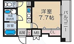パセオ十三東 1Kの間取図画像