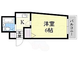 エクセルマンション野里 1Kの間取図画像