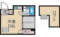 メゾネット北野 ワンルームの間取図画像
