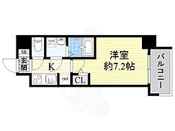OrchidResidence新大阪 1Kの間取図画像