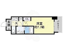 OrchidResidence新大阪 1Kの間取図画像