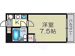 EPO北野レジデンス 1Kの間取図画像