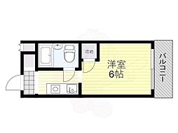 セレーノ塚本 ワンルームの間取図画像