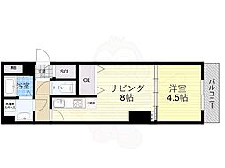 DolceVita新北野 1LDKの間取図画像