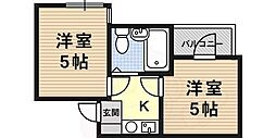 花kawa 2Kの間取図画像