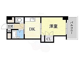 新大阪グランドハイツ北 1DKの間取図画像