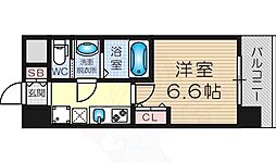 サムティ大阪シティウエスト 1Kの間取図画像