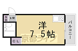 京阪本線 丹波橋駅 徒歩1分の賃貸アパート 2階1Kの間取り