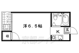 京阪宇治線 桃山南口駅 徒歩2分の賃貸マンション 2階1Kの間取り