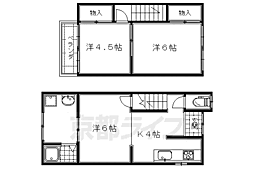 京阪本線 龍谷大前深草駅 徒歩9分の賃貸一戸建て 3Kの間取り