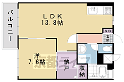 九条住宅ビル　Ｃ棟 1階1SLDKの間取り