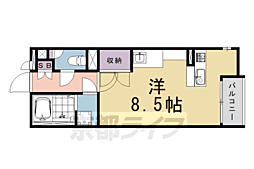 阪急京都本線 西山天王山駅 徒歩10分の賃貸アパート 1階ワンルームの間取り