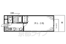 京阪本線 龍谷大前深草駅 徒歩16分の賃貸アパート 1階1Kの間取り