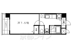 京阪本線 中書島駅 徒歩29分の賃貸マンション 1階1Kの間取り