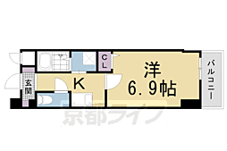 ＥｓＴＲＵＴＨ　ＫＹＯＴＯ 7階1Kの間取り
