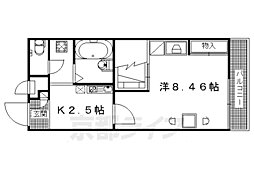 JR東海道・山陽本線 長岡京駅 4kmの賃貸アパート 2階1Kの間取り