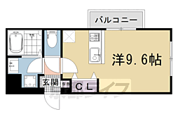 ＣＲＥＳＴ　ＴＡＰＰ京都丹波口II（クレストタップ） 405 4階1Kの間取り