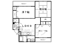 阪急京都本線 西向日駅 徒歩29分の賃貸マンション 4階3LDKの間取り
