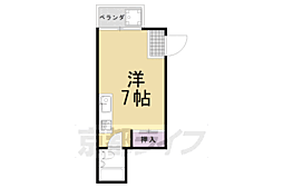 阪急京都本線 東向日駅 徒歩5分の賃貸マンション 3階ワンルームの間取り