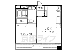 ルミノーサ三条小川 1LDKの間取図画像
