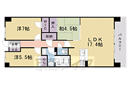 JR山陰本線 嵯峨嵐山駅 徒歩3分の賃貸マンション 2階3LDKの間取り