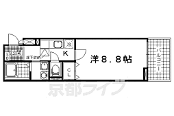 京都地下鉄東西線 椥辻駅 徒歩11分の賃貸アパート 1階1Kの間取り